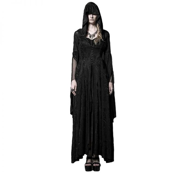 Eva Lady Black Gothic Victorian Dress - Picture 3 of 9
